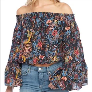 Free People Free Spirit Off the Shoulder Boho Top thumbnail 3