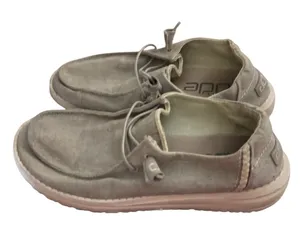Hey Dude Wendy Slub Canvas Chambray Light Grey Women’s Size 6 thumbnail 1