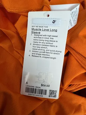 NWT LULULEMON - Roasted Orange Muscle Love Long Sleeve - $68 - 6 thumbnail 4