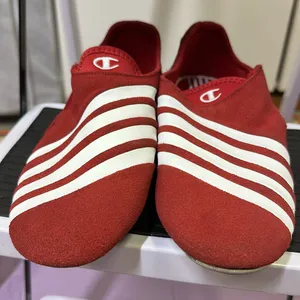 Champion Red and White Breeze Striped Suede Leather Shoes Womens 5.5 thumbnail 9