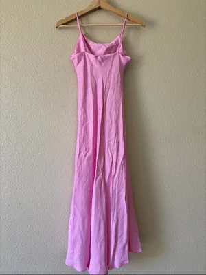 Zara Slip Maxi Dress Featuring Adjustable Straps, Side Leg Slit thumbnail 4