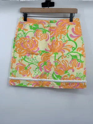 Lilly Pulitzer Martini Skirt What a‎ Wonderful World Floral Size 2 thumbnail 3