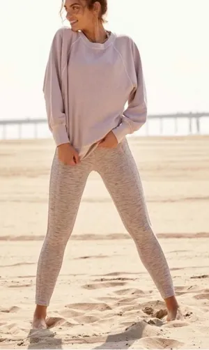 FREE PEOPLE FP MOVEMENT Hybrid Exposed Seam High‎ Rise Leggings Gray Size Small thumbnail 1