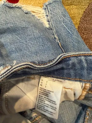American Eagle Outfitters Highest Rise Mom Shorts Denim Jean Shorts Distressed 0 thumbnail 5