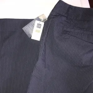 Gap Morden fit Chino Low waist Sz 2 navy pinstripe New effortless business thumbnail 4