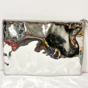 Lululemon‎ Goody Bag Large Metallic Silver Pouch Clutch thumbnail 5