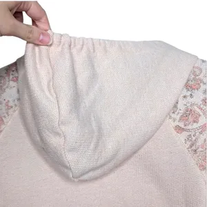 American Rag Cie Womens Pink‎ Floral Embroidered Beaded Knit Hoodie Sweatshirt S thumbnail 14