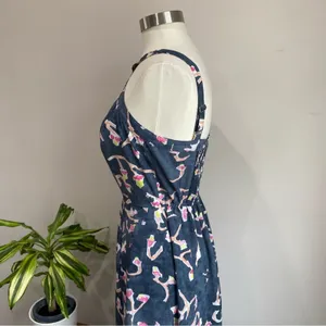 CAbi Aurora Maxi Dress Blue Abstract Halter Neck Sleeveless Boho Size 6‎ thumbnail 8