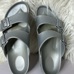 Birkenstock Arizona Essentials EVA Sandals Silver Size US 9/9.5 no size tag. thumbnail 9