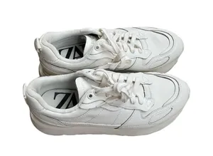 Zara Leather Athletic Sneakers Size 38 US Size 7.5 thumbnail 9