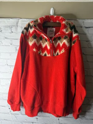 Aerie hometown holiday 1/4 zip fleece sweatshirt thumbnail 2