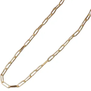 Gold Paperclip Necklace – Minimalist Geo thumbnail 2