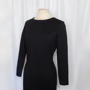 AMANDA‎ UPRICHARD Black Open Back Bow Ponte Knit Dress Sheath Classic Large thumbnail 6