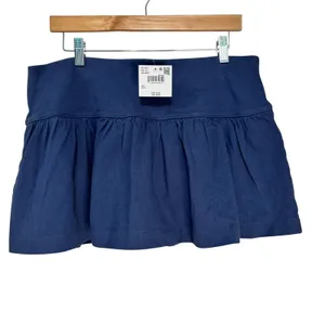 American Eagle Navy Blue Ruffle Skort Womens Large Cotton Jersey Mini Skirt‎ L thumbnail 12
