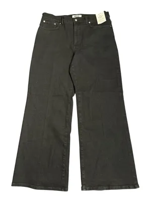 Madewell The Wide-Leg Jean in Super Stretch Denim black women’s Size 32 NWT thumbnail 5