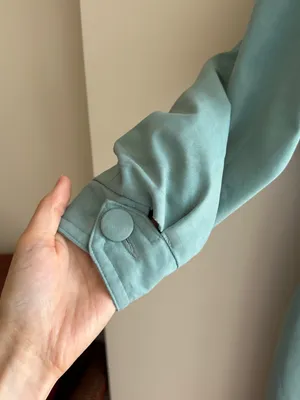 Carina Exclusive Women’s Vintage Turquoise Trench Coat, Size XL thumbnail 8