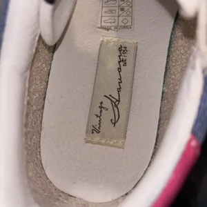 Vintage Havana Sneakers Women's Sz 5 White Leather Denim Pink Zip Closure thumbnail 3