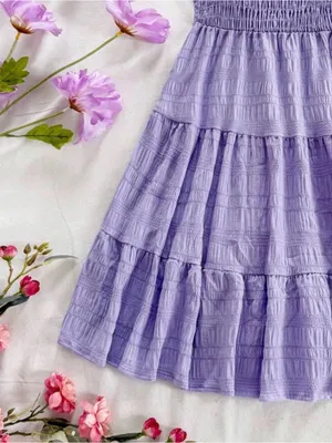 Soleia Lavender Smocked Tiered Sundress BRAND NEW thumbnail 5