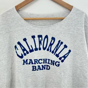 Gray California Marching Band Off the Shoulder T-Shirt thumbnail 2