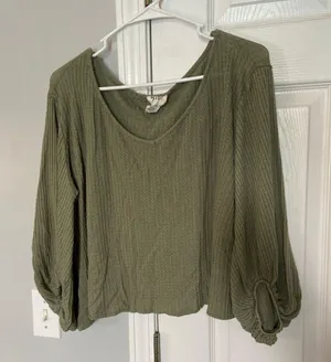 Green Drop Shoulder Top thumbnail 1