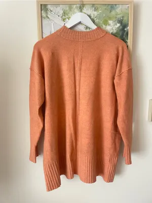 Free People Phoebe Pullover Sweater in Orange Size Small thumbnail 7