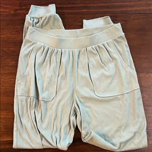 Primark Light Blue Ribbed Pants thumbnail 1