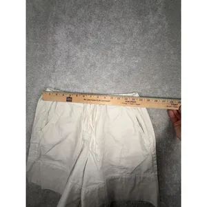 free people linen shorts beige tie waist pockets small Boyfriend‎ Fit thumbnail 6