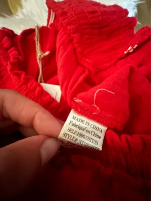 New In Solid Red Crop Top & Pants Set Size L thumbnail 14