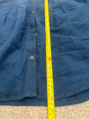 Theory Neini Chambray Mini Skirt Sz 6 Linen Blend Skirt with Mock Sleeve Belt thumbnail 2