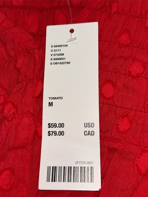 Urban Outfitters Red Ruffled Smocked V-Neck Crop Tank Size Medium thumbnail 8