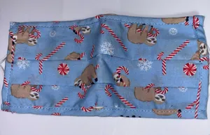 Old Navy NWOT Blue Peppermint Sloth Face Mask thumbnail 1