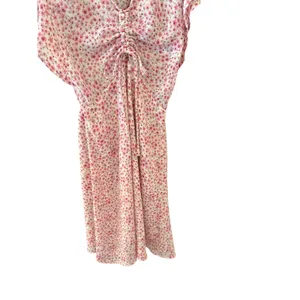 Monteau Womens XS Pink Floral Ruched Flutter Mini Dress Kentucky Derby‎ Feminine thumbnail 4