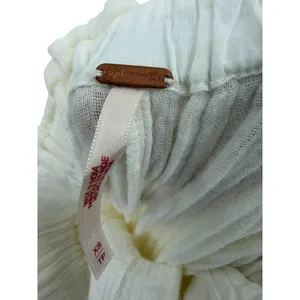 Free People Ivory Double Gauze Paperbag‎ Tie Waist Beach Pants Size XS thumbnail 8