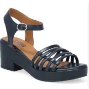 Miz Mooz Leather Heeled‎ Sandals Graciela Black Size 36 US 5.5-6 thumbnail 1