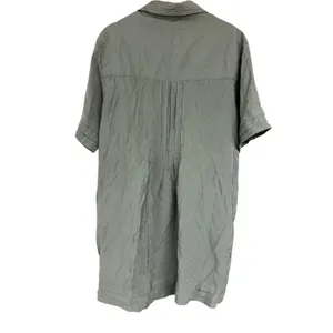 Anthropologie Pilcro Short Sleeve Pintuck Tunic Shirt Dress Olive Green Small thumbnail 6