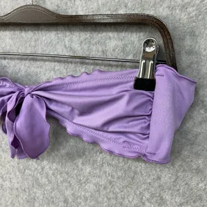 Victorias Secret Purple Small Bandeau Knotted Swim Beach Bikini Top Swimsuit thumbnail 2
