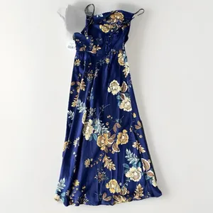 Petal & Pup Alejandra Cowl Neck Midi Dress Blue Floral Size 4‎ NWT thumbnail 8