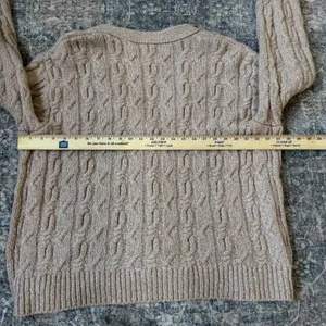$495 ATM Anthony Thomas Melillo Clay Wool Cable Knit Cardigan AW8664-ABO Medium thumbnail 5