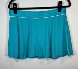 Nike Court Flouncy Tennis Skirt Skort Teal Blue Dri-Fit Shorts Lined Golf NEW XL thumbnail 1