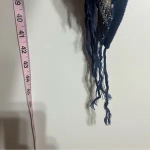 Billabong Women Fringe Cardigan Sweater Med Longline Colorful‎ Stripe Boho Open thumbnail 10