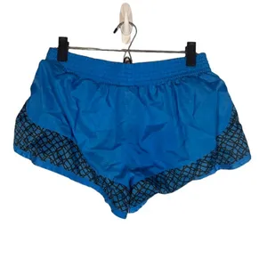 Nike Blue & Black Athletic Running Casual Shorts Women Sz L thumbnail 2