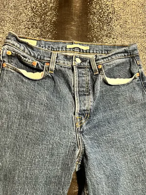 Womens 29"x25" Levi Strauss Big "E" Wedgie Straight Button Up Jeans thumbnail 5