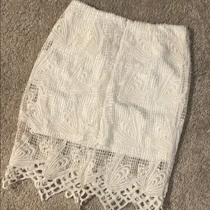 Sans Souci Elegant White Lace Skirt bridal size small thumbnail 7