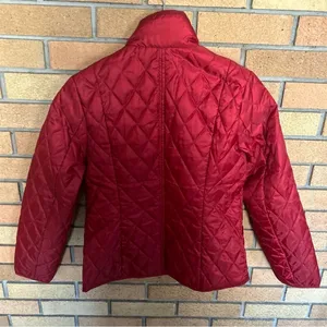 Lands’ End Red Lightweight Quilted Full Zip Jacket Primaloft Packable Size XS thumbnail 3