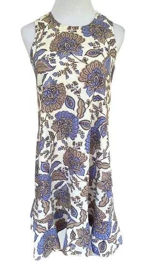 Tommy Hilfiger Neutral Floral Linen Sleeveless dress NWT 2 thumbnail 1