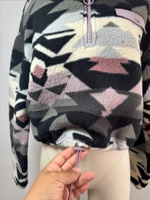 Aeropostale Geometric Sherpa Half-Zip Pullover thumbnail 5