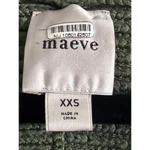 Maeve Green Square Neck Wide-Sleeve Sweater XXS thumbnail 6