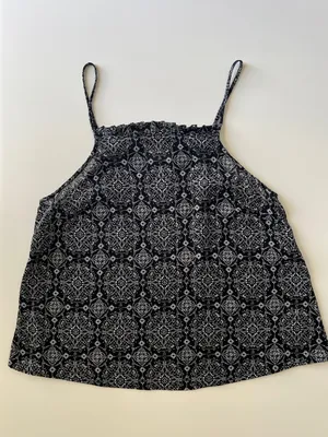 Universal Thread Black White Medallion Print Cotton Tank Top Size S thumbnail 2