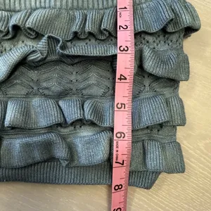 Edikted women size xs/s knit ruffles y2k gray tube top‎ thumbnail 4