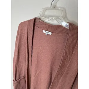 Madewell Cardigan Sweater Dusty Rose Open Front M‎ thumbnail 2